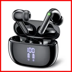【Bluetooth イヤホン】ワイヤレス ブルートゥース イヤホン JGUG 数字LEDディスプレイ表示 両耳ENCノイズキャンセリング 長時間連続再生 自動ペアリング 完全ぶるーとぅーす Hi-Fi音質 タッチコントロール Type-C充電 片耳/両耳 左