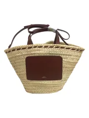 A.P.C. (アーペーセー) かごバッグ 2WAY トートバッグ ショルダー Zoe Small Panier PLAAB F61586 CAD ベージュ×茶（TN） レディース/004