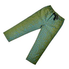 HUF ハフ ヒョウ柄 レオパード アニマル 総柄 グラデーション キャンバス ウエスト ストラップ イージー ワーク パンツ ワイド ルーズ ストリート スケーター ブルー カーキ グリーン
