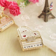 【新品 未使用】ジュエリーボックス グランドピアノ ホワイト ピィアース クリスマス 3782