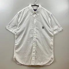 COMME des GARCONS HOMME CDG 「H」 S/S BD shirts S AD2014 HO-B028 コムデギャルソンオム ボタンダウン 半袖シャツ 白 刺繍 アーカイブのサムネイル