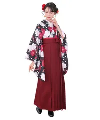 高評価即納赤系、花柄　「活劇」着物・袴“桜” 和服/着物
