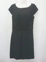 ◇ Θ グリーンレーベルリラクシング ウール ミニ丈 ノースリーブ ワンピース サイズ36 ブラック系 レディース E  【1507100008640】