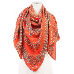 美品】HERMES エルメス スカーフ カレジェアン140 PARURES DES