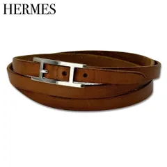 2024年最新】エルメス HERMES アピ3 ロングブレスレット レザー 黒 □J