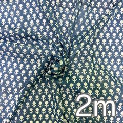 【2m/2,000円(送料込)】インド産ハンドブロックプリント生地 NHB173