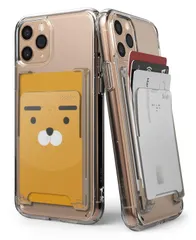 新品 【Ringke】SLOT CARD HOLDER カードホルダー SUICA PASMO 収納 財布 定期入れ 名刺入れ カード収納 カード入れ スマホ カード ホルダー ポケットケース クレジットカード スマホカードケース - Clear Mist
