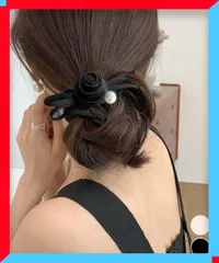新品 レディース サテンシュシュ ヘアゴム ローズ ヘアアレンジ ヘアアクセサリー ファッション小物【送料無料】
