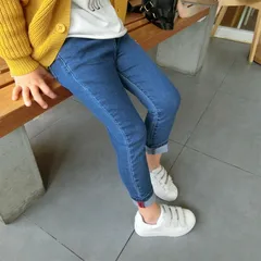 ズボン キッズ 子供服 ジュニア スキニー デニム 男の子 女の子 ジーパンレギパン ジーパン 韓国子供服 100cm 110cm 120cm 130cm 140cm ブルー ブラック 韓国ファッション 子供 子ども