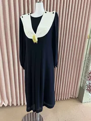 貸衣装処分品 ゲストドレス マタニティドレス 紺ワンピース