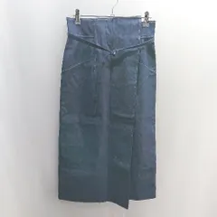 ◇ ◎ JUSGLITTY ジャスグリッティー ロング丈 タイト スカート サイズ2 ネイビー系 レディース E  【1407020033572】