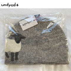 【ひつじティーコゼ】北欧風 手作り ティーコゼ どうぶつデザイン undyed+アンダイドプラス