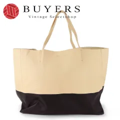 【中古】 セリーヌ トートバッグ ホリゾンタルカバ 169263EBT レザー ベージュ ベージュ ブラック ゴールド金具 肩掛け 大容量 バイカラー レディース 女性 CELINE