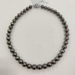 黒蝶真珠ネックレス　オーロラピーコック