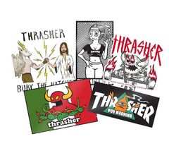 Thrasher x Toy Machine (スラッシャー トイマシーン ) ステッカー シール セット Sticker (5 Pack) スケボー SKATE SK8 スケートボード