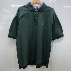 90's TOMMY HILFIGER/90年代 トミーヒルフィガー ヴィンテージ 半袖 ポロシャツ ワンポイント刺繍 オーバーサイズ ビッグサイズ メンズ XL グリーン