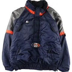 古着 スターター Starter NFL DENVER BRONCOS デンバーブロンコス 中綿入り ハーフジップ ナイロンプルオーバー メンズL/eaa385116のサムネイル