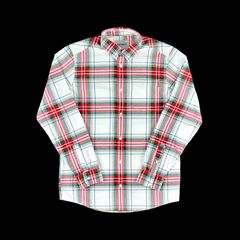 carhartt wip カーハート work in progress ワークインプログレス ドレス スチュアート タータン チェック フランネル シャツ 白 ホワイト 赤 レッド Sサイズ アメカジ ネルシャツ アメリカ ストリート ワークウエア ブランド