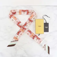 未使用保管✨　FENDI　フェンディ　FFロゴ　ズッカ　ラッピー　リボンスカーフ FENDI - □新品□未使用□ FENDI フェンディ ラッピー シルク100