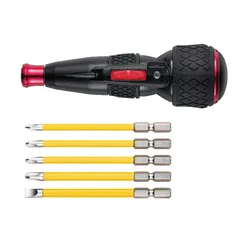 ドライバー ビット5本付 ボールグリップ 電ドラボール 電動 220USB-5 ベッセル(VESSEL)のサムネイル