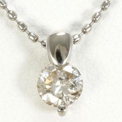 PT900　PT850　ネックレス　necklace　ブラウンダイヤ　0.25　総重量約2.1g　約40cm