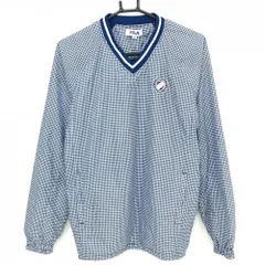 【超美品】フィラゴルフ スニード ネイビー×白 千鳥格子 ロゴ刺しゅう 裏地メッシュ 裾ドローコード メンズ M ゴルフウェア FILA GOLF