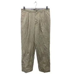 TOMMY HILFIGER チノパンツ W35 トミーヒルフィガー タック入り コットン ベージュ 古着卸 アメリカ仕入 2402-80