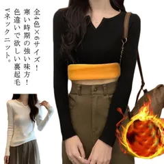 ニット レディース 裏起毛 リブニット vネック ニットセーター カットソー 長袖 高伸縮 きれいめ インナー トップス 裏ボア 着回し やわらか 起毛 秋 冬 秋冬 あったか 防寒 シンプル オフィ#dongdong8154