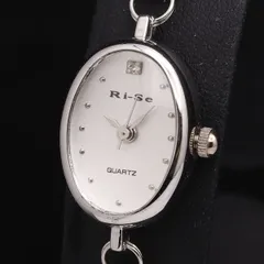 稼働 Ri-Se 石付き QZ シルバー文字盤 レディース腕時計 TKD 2000000 NSK