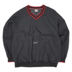 ナイキ NIKE 90s 90年代 Vネック ナイロンプルオーバー センタースウォッシュ 旧タグ USA アメリカ ヴィンテージ 古着 メンズ ウインドブレーカー ブラック / 黒 XL【中古】