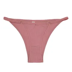 ブラジリアン レディース 綿 コットン リブあみ ハート チャーム ストレッチ ハーフバック シンプル 無地 スポーツ  Tバック ショーツ 黒 赤 紫 紺 rt-032