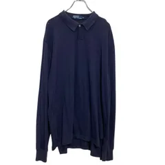 Polo Ralph Lauren 長袖 無地ポロシャツ XL ネイビー ポロラルフローレン ワンポイントロゴ 古着卸 アメリカ仕入 a701-5865