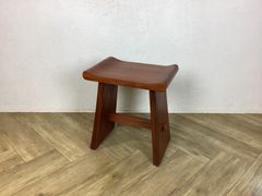 ウリン材 無垢 木製ベンチスツール Type2　マホガニー②(中古品)