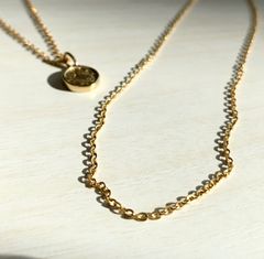 【 サージカルステンレス 316L 】 シンプル あずき チェーン ネックレス ( ゴールド ) ハワイアンジュエリー        金属アレルギー対応 / つけっぱなし 錆びない アクセサリー / 送料無料