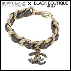 希少 シャネル 08P ターンロック ココマーク ブレスレット レザー 