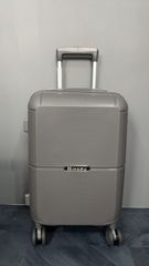 MIHARUスーツケース1035 キャリーケース 機内持込み 超軽量 大型 静音 ダブルキャスター 耐衝撃 360度回転 TSAロック 搭載 ファスナー式 旅行 ビジネス 出張(グレー　Sサイズ)