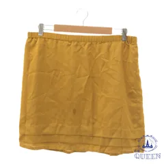 【訳アリ】 le.coeur blanc ルクールブラン スカート ミニスカート 台形 裾フリル レディース マスタード 38 901-7629 送料無料 古着