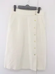 ◇ fredy emue フレディ エミュ 膝下丈 台形 スカート サイズ38 アイボリー レディース P  【中古】 【1211090002082】のサムネイル