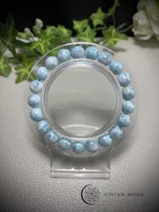 💎天然石   世界三大ヒーリングストーン💎✨️ 高品質   ラリマー    ブレスレット（鑑定書付：ケース付）   レディース＆メンズ     E576