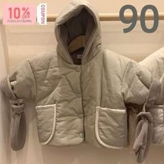 最終SALE 30%割引対象 韓国子供服 90cm キッズ ベビー リバーシブルフリース フード付き　ジャケット  リトルブルーム