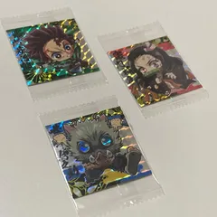 鬼滅の刃 ウエハース デフォルメシール 3  嘴平伊之助 竈門禰豆子 竈門炭治郎