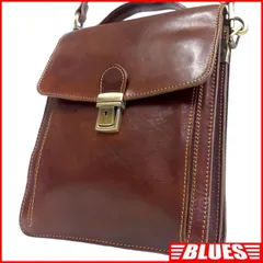 Genuine Leather ショルダーバッグ 2way イタリア製 ハンドバッグ 斜め掛け メンズ レディース 革 茶 ショルダーバッグ一覧←SEULB屋着古← NR4619