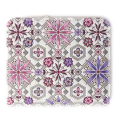 [浅草文庫] 友禅染 二つ折り 財布 L字ファスナー 花菱 はなびし 柄 江戸小紋 2つ折り ミニ ワイン [ワイン]