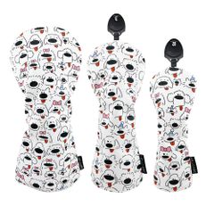 ゴルフヘッドカバー ドライバー DR 用 ウッド FW 用 ユーティリティ UT用カバー 1点 ペロワン 犬