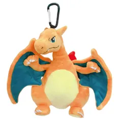 ☆ リザードン ☆ キャラクター カラビナ付き ぬいぐるみポーチ キャラクター ポーチ ぬいぐるみポーチ カラビナ付きポーチ ぬいぐるみ かわいい カラビナ ポケモン ポケットモンスター アニメ グッズ やわらか ボア ソフトボア 子ども こども 子供 キッズ