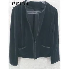 ◇ nolley's ノーリーズ 長袖 ノーカラー ジャケット サイズ38 ブラック レディース 【1002801754297】のサムネイル
