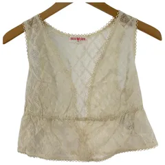 mezzo piano メゾピアノ　 レースベスト size130/アイボリー