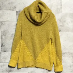 【極美品】archi　モヘア混 タートルネック ニット　Sサイズ　イエロー　AW14-Q1　長袖セーター　ゆったり