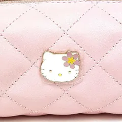【新品・5営業日で発送】丸眞 サンリオ ハローキティ ピンクキルト ペンポーチ 化粧ポーチ 小物入れ ペンケース (3825007400)【入数:3】