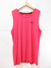 RVCA ルーカ タンクトップ プリント ロゴ 無地 レッド Sサイズ AJ041-350のサムネイル